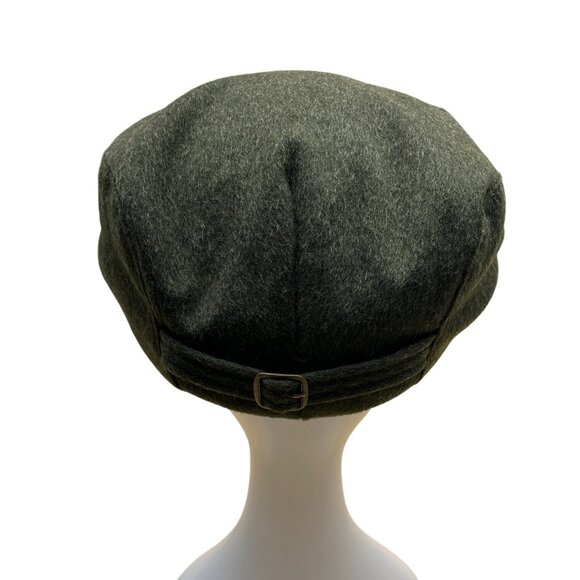 Hubertus Tiroler Loden Green\ Wool Flat Cap With Adjustable Strap - Picture 3 of 10
